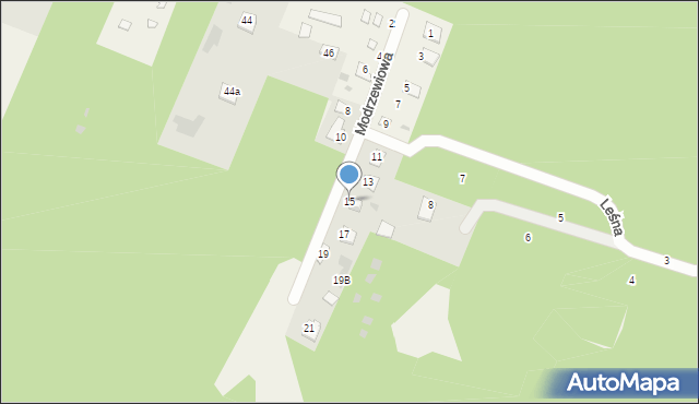 Sielpia Wielka, Modrzewiowa, 15, mapa Sielpia Wielka