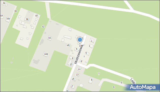 Sielpia Wielka, Modrzewiowa, 4, mapa Sielpia Wielka