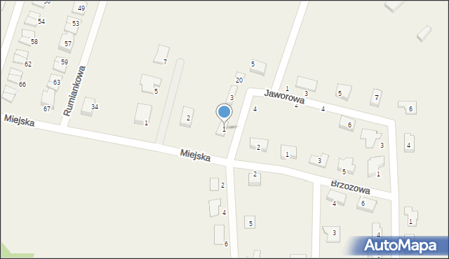 Siemianice, Modrzewiowa, 1, mapa Siemianice