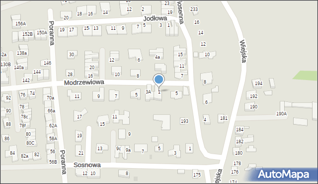 Siemianowice Śląskie, Modrzewiowa, 1, mapa Siemianowice Śląskie