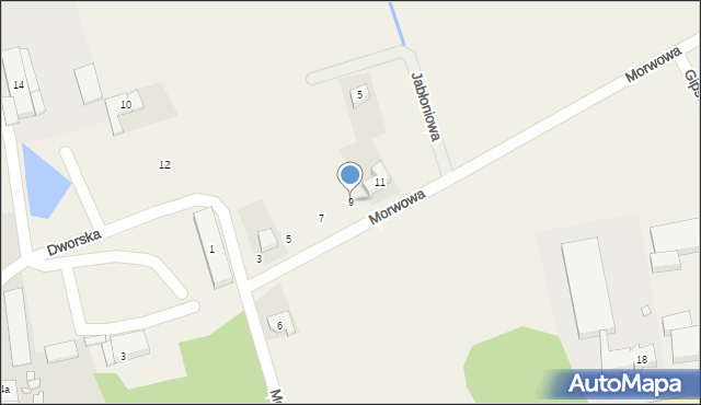 Sierosław, Morwowa, 9, mapa Sierosław