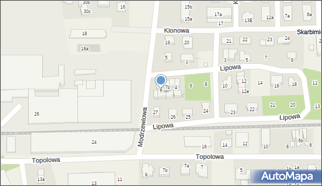 Skarbimierz-Osiedle, Modrzewiowa, 9b, mapa Skarbimierz-Osiedle