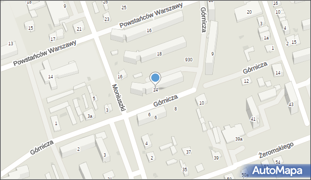 Skarżysko-Kamienna, Moniuszki Stanisława, 14, mapa Skarżysko-Kamienna