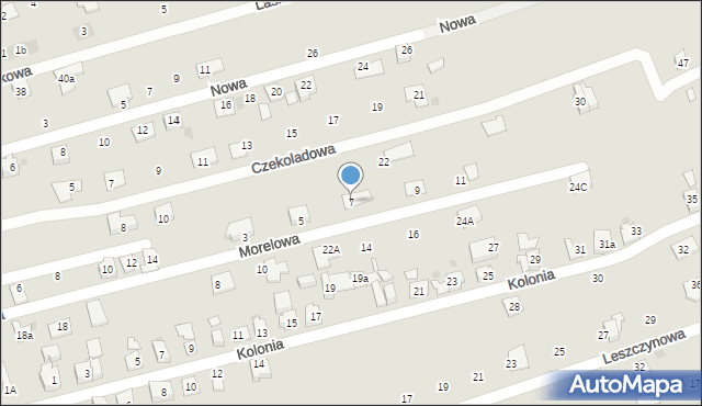 Skoczów, Morelowa, 7, mapa Skoczów