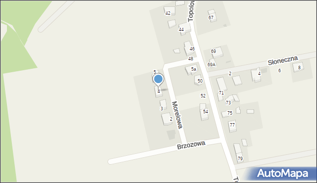 Śliwice, Morelowa, 4, mapa Śliwice