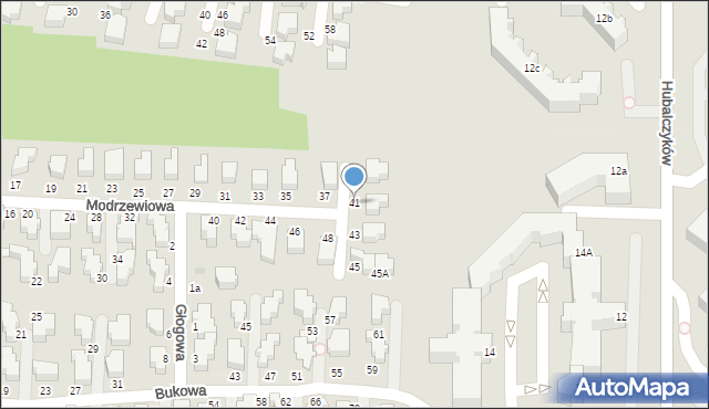 Słupsk, Modrzewiowa, 41, mapa Słupska