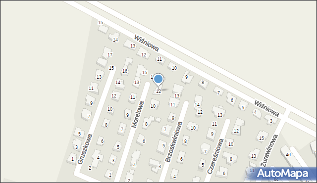 Smolec, Morelowa, 12, mapa Smolec