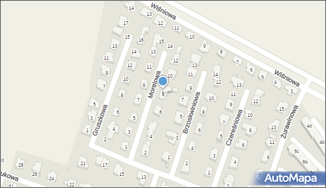 Smolec, Morelowa, 8, mapa Smolec