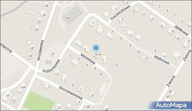 Sobótka, Morelowa, 5, mapa Sobótka