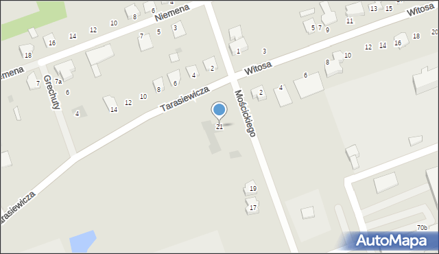 Sokółka, Mościckiego Ignacego, 21, mapa Sokółka