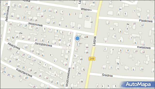 Solec Kujawski, Modrzewiowa, 1, mapa Solec Kujawski