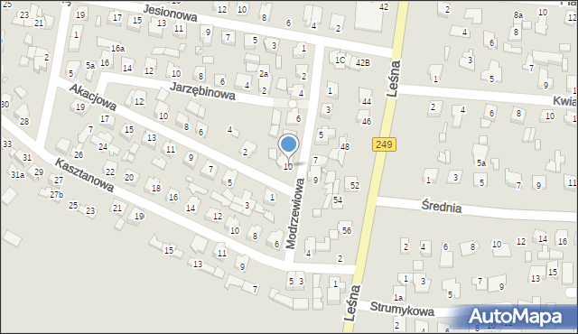 Solec Kujawski, Modrzewiowa, 10, mapa Solec Kujawski