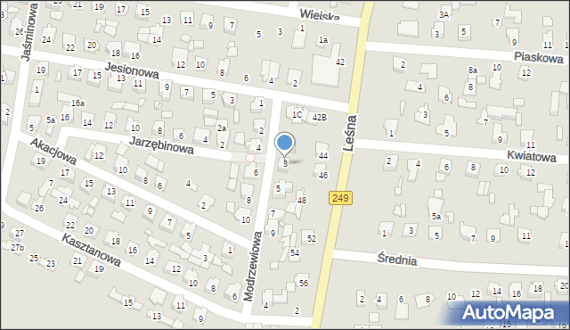 Solec Kujawski, Modrzewiowa, 3, mapa Solec Kujawski