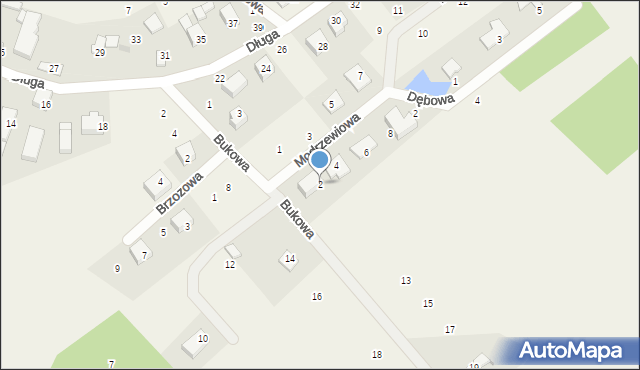 Sopieszyno, Modrzewiowa, 2, mapa Sopieszyno