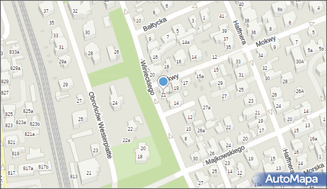 Sopot, Mokwy Mariana, 21, mapa Sopotu