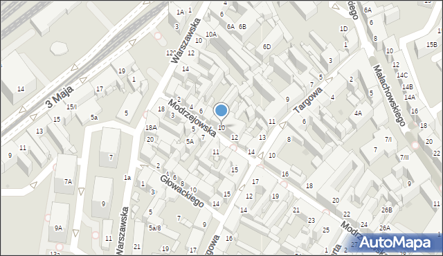 Sosnowiec, Modrzejowska, 10, mapa Sosnowca