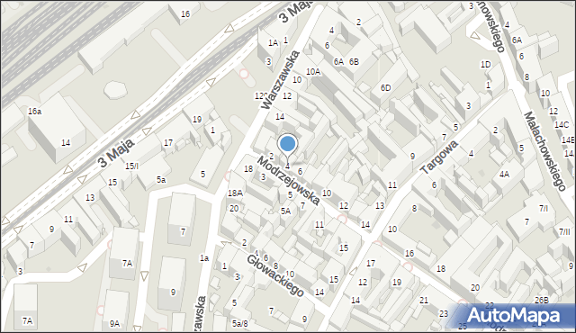 Sosnowiec, Modrzejowska, 4, mapa Sosnowca