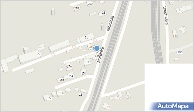 Sosnowiec, Morcinka Gustawa, 13a, mapa Sosnowca