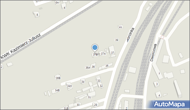 Sosnowiec, Morcinka Gustawa, 37B, mapa Sosnowca