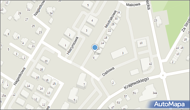 Środa Wielkopolska, Modrakowa, 6, mapa Środa Wielkopolska