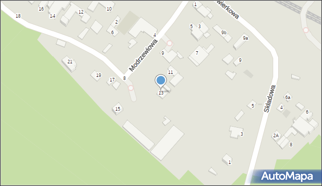 Stalowa Wola, Modrzewiowa, 13, mapa Stalowa Wola