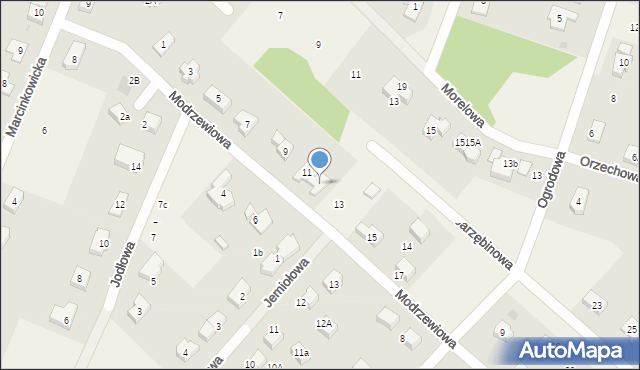 Stanowice, Modrzewiowa, 11a, mapa Stanowice
