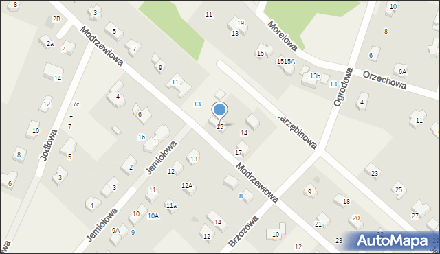 Stanowice, Modrzewiowa, 15, mapa Stanowice