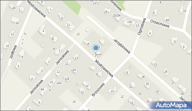 Stanowice, Modrzewiowa, 17, mapa Stanowice