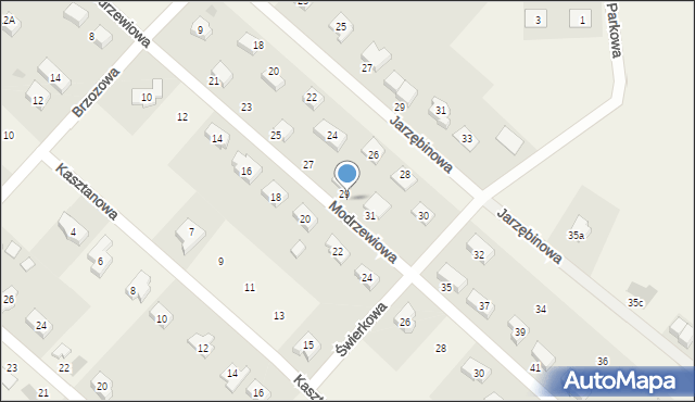 Stanowice, Modrzewiowa, 29a, mapa Stanowice