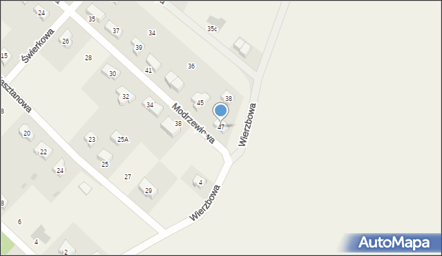 Stanowice, Modrzewiowa, 47, mapa Stanowice