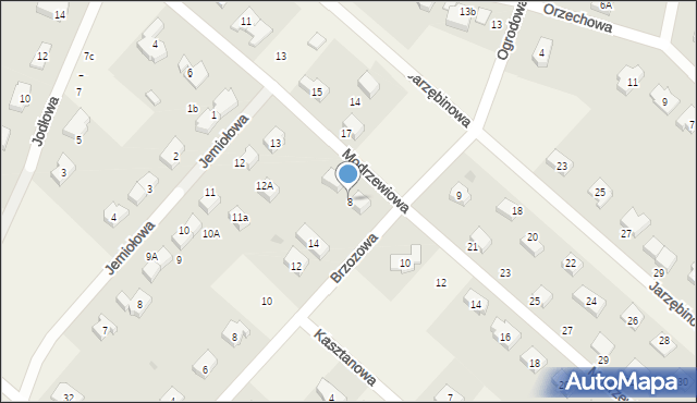 Stanowice, Modrzewiowa, 8, mapa Stanowice