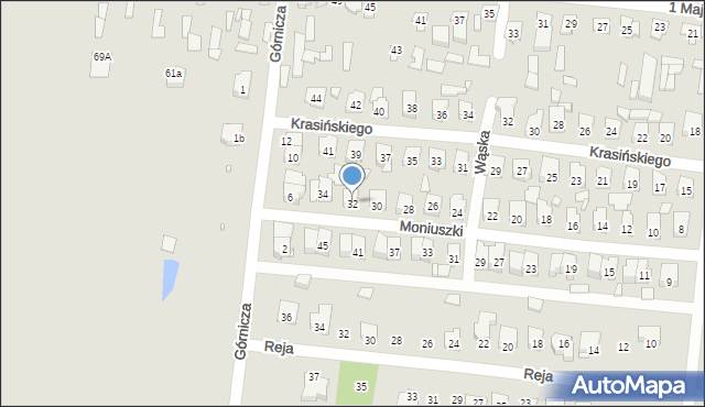 Stąporków, Moniuszki Stanisława, 32, mapa Stąporków