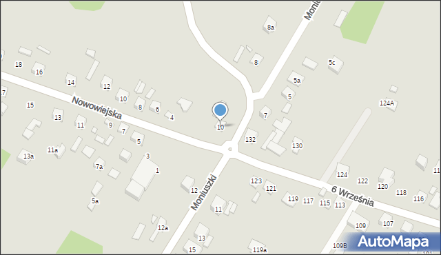 Starachowice, Moniuszki Stanisława, 10, mapa Starachowic