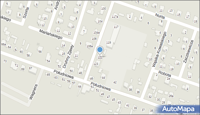 Starachowice, Moniuszki Stanisława, 121, mapa Starachowic