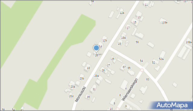 Starachowice, Moniuszki Stanisława, 16, mapa Starachowic