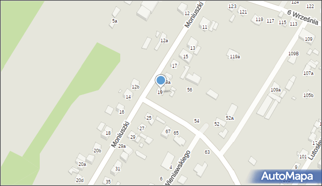 Starachowice, Moniuszki Stanisława, 21, mapa Starachowic