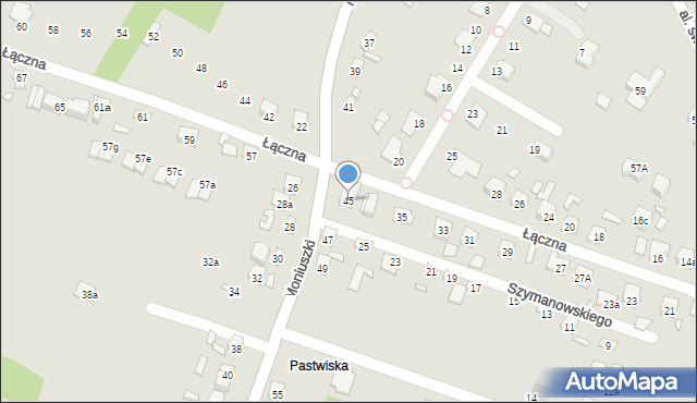 Starachowice, Moniuszki Stanisława, 45, mapa Starachowic