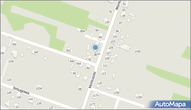 Starachowice, Moniuszki Stanisława, 90, mapa Starachowic