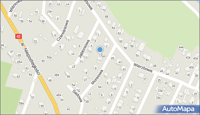 Starachowice, Morelowa, 4/2, mapa Starachowic