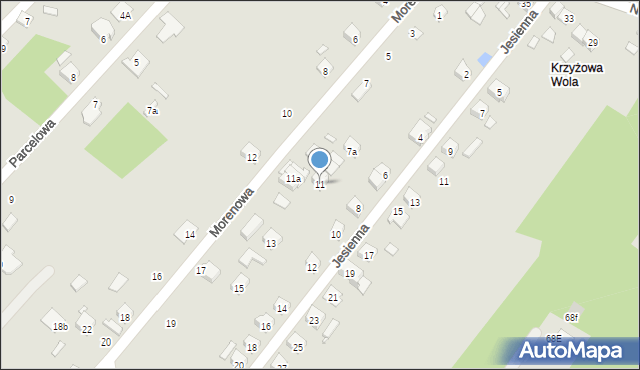 Starachowice, Morenowa, 11, mapa Starachowic