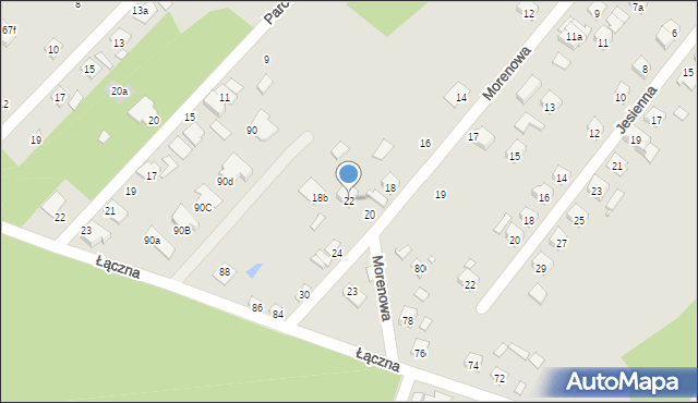 Starachowice, Morenowa, 22, mapa Starachowic