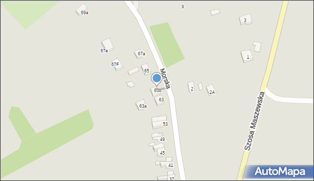 Stargard, Morska, 63b, mapa Stargard