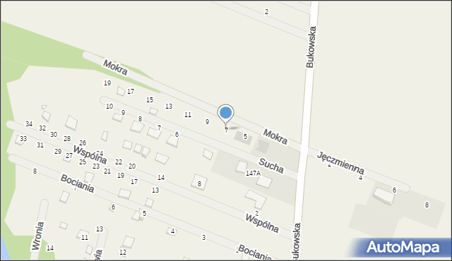 Strykowo, Mokra, 7, mapa Strykowo