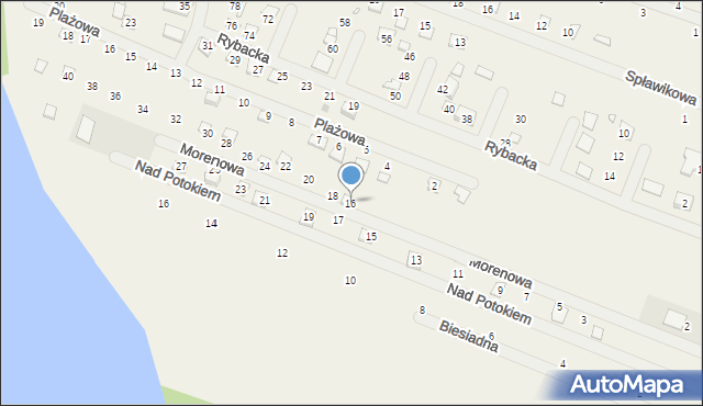 Strykowo, Morenowa, 16, mapa Strykowo