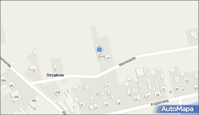 Strzałków, Moniuszki Stanisława, 1l, mapa Strzałków