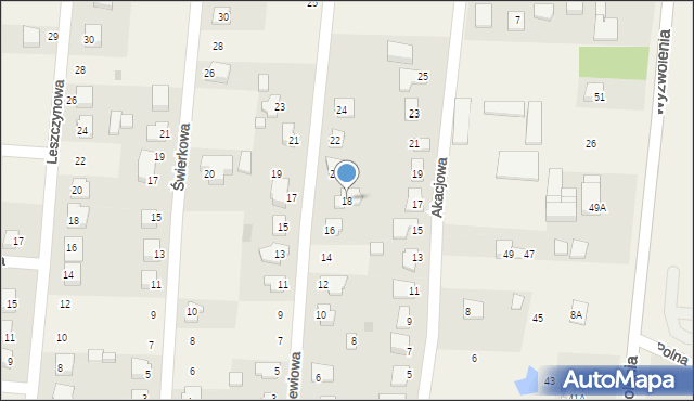 Strzegowo, Modrzewiowa, 18, mapa Strzegowo