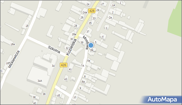 Strzelce Opolskie, Mostowa, 6, mapa Strzelce Opolskie