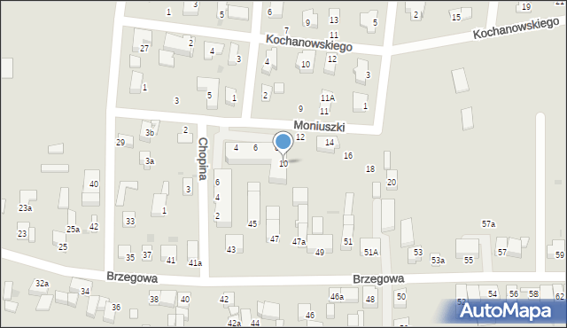 Strzelin, Moniuszki Stanisława, 10, mapa Strzelin