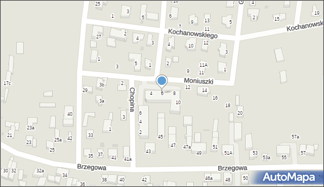 Strzelin, Moniuszki Stanisława, 6, mapa Strzelin