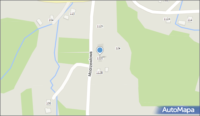 Strzyżów, Modrzewiowa, 112c, mapa Strzyżów